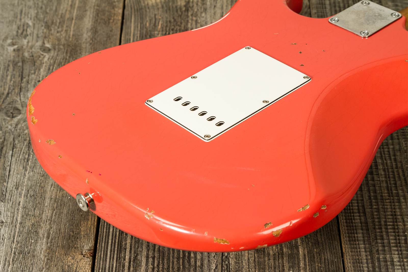 Haar Guitars Trad S 3s Lindy Fralin Trem Rw #42274 - Aged Fiesta Red - Elektrische gitaar in Str-vorm - Variation 7