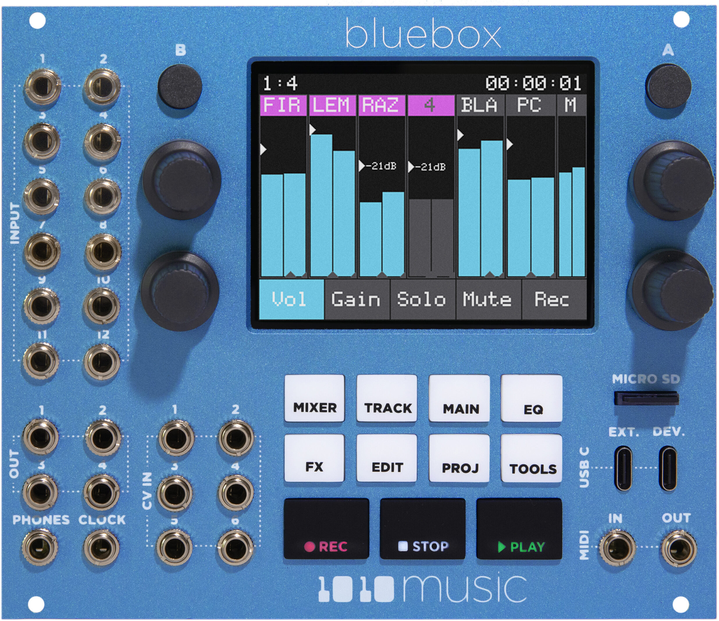 1010music Bluebox Eurorack Edition - Recorder in rack - Main picture