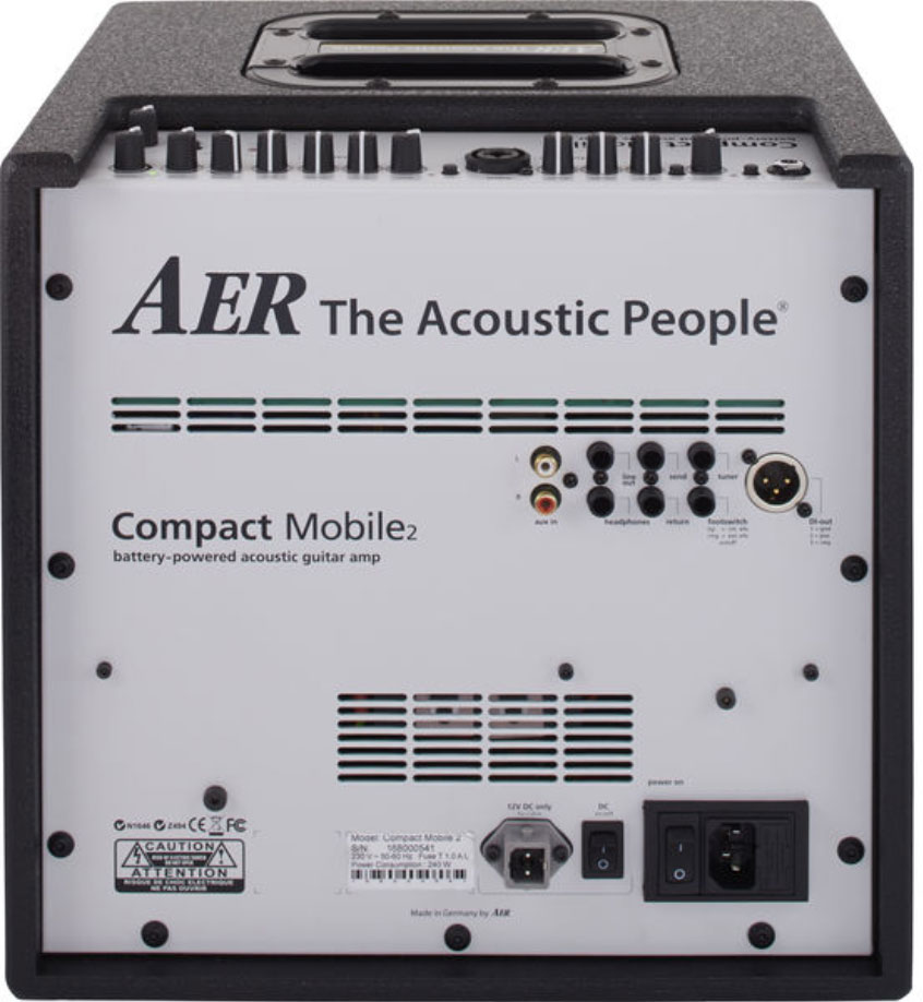 Aer Compact Mobile 2 Battery Powered 60w 1x8 Black +housse - Combo voor elektrische gitaar - Variation 1