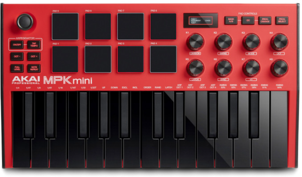 Akai Mpk Mini Mk3 Red - Masterkeyboard - Main picture