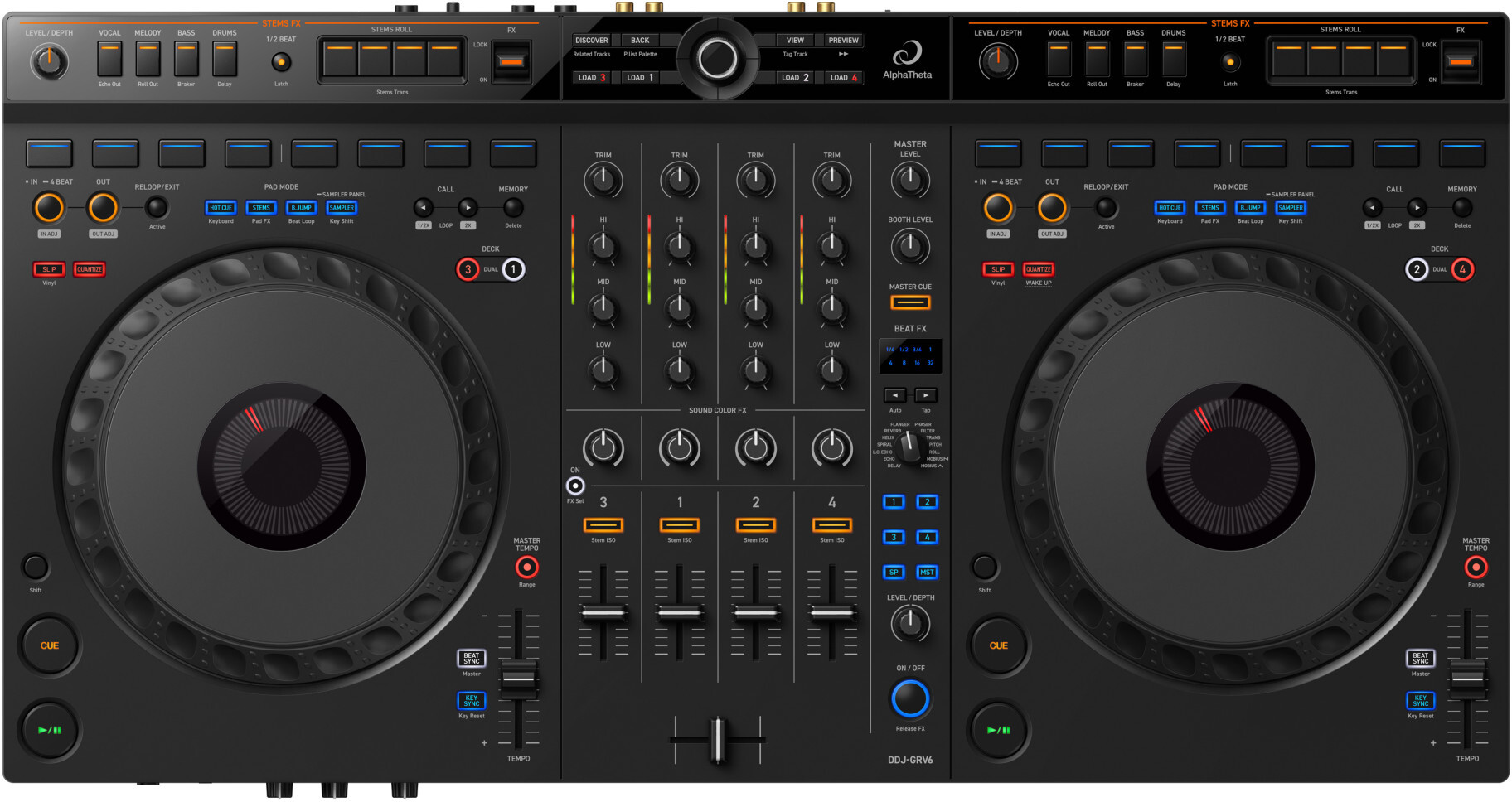 Alphatheta Ddj-grv6 - USB DJ-Controller - Main picture