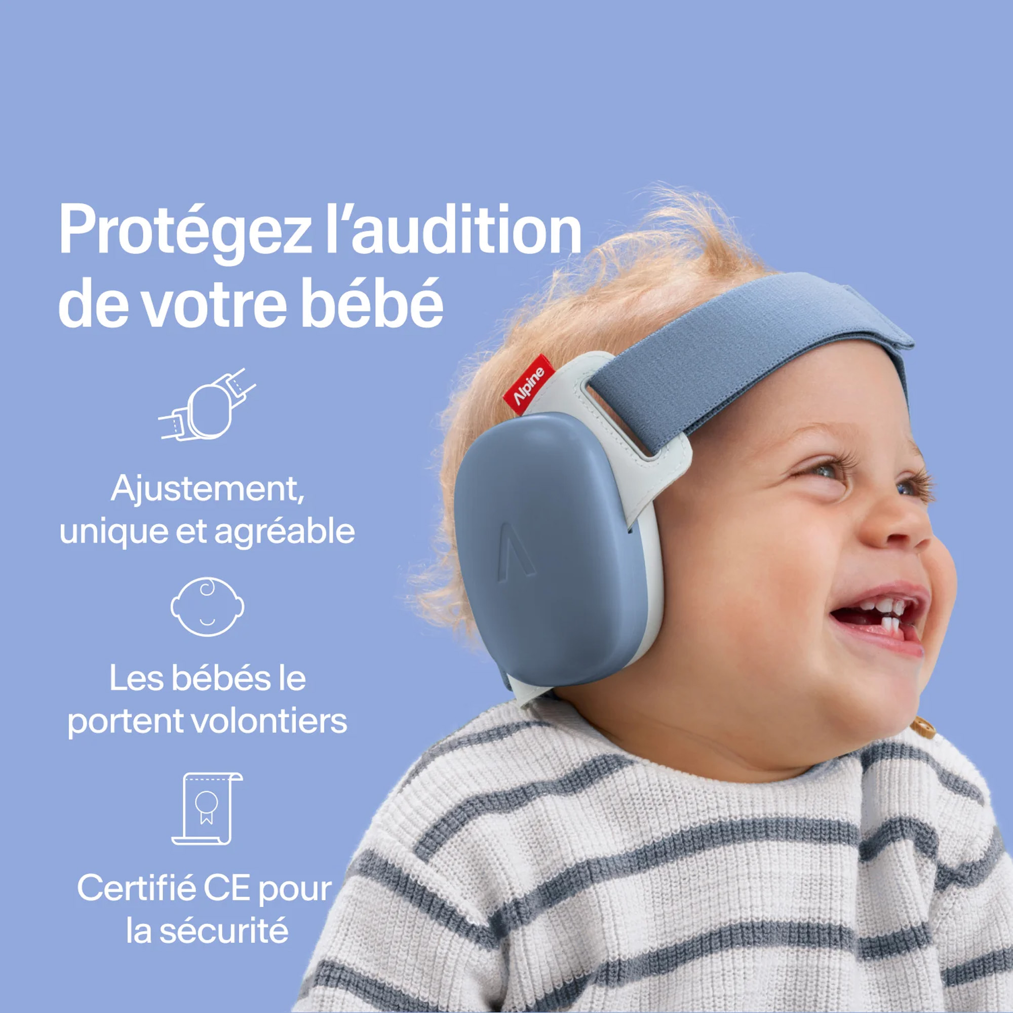 Alpine Casque Muffy Baby Denim Blue -  - Variation 1