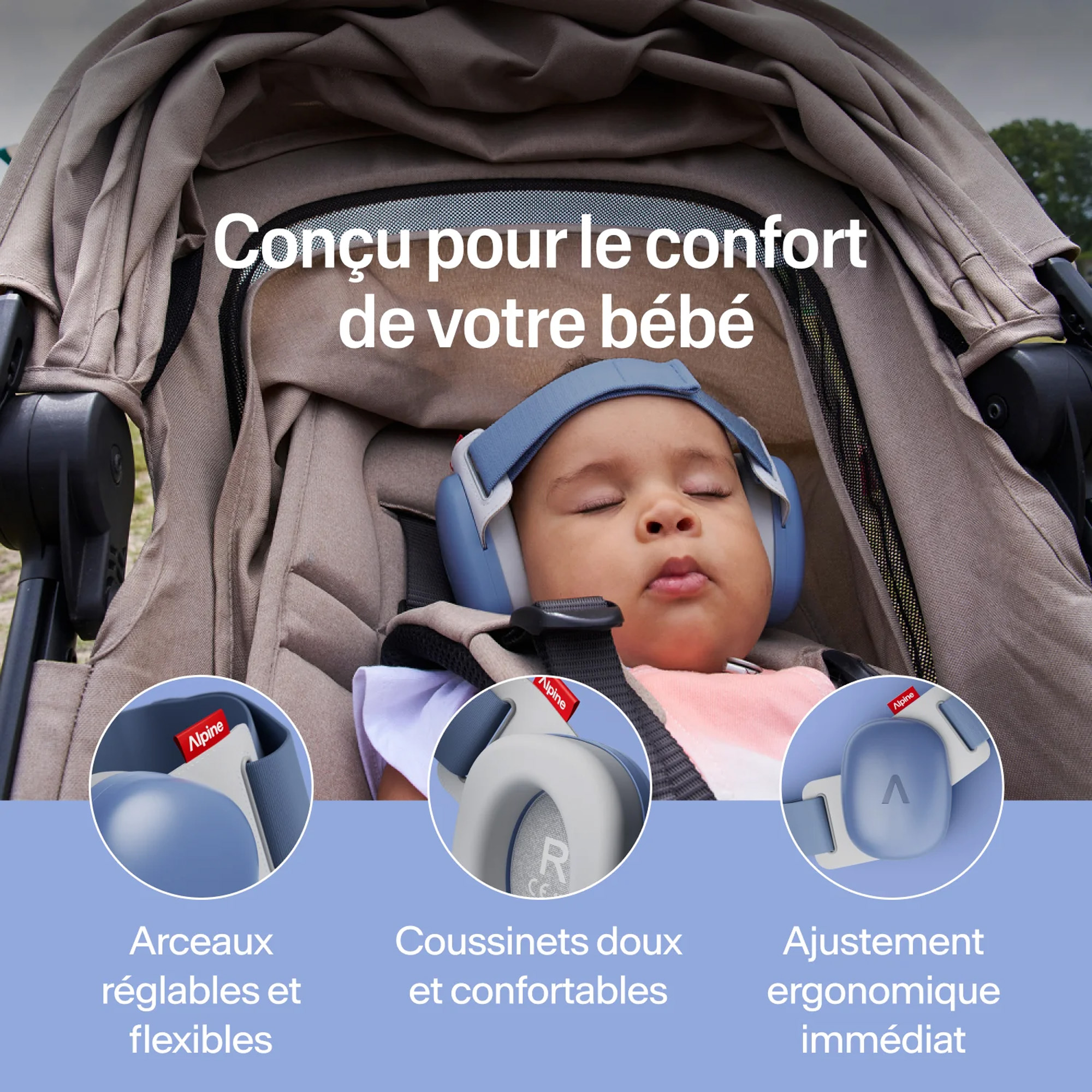 Alpine Casque Muffy Baby Denim Blue -  - Variation 3