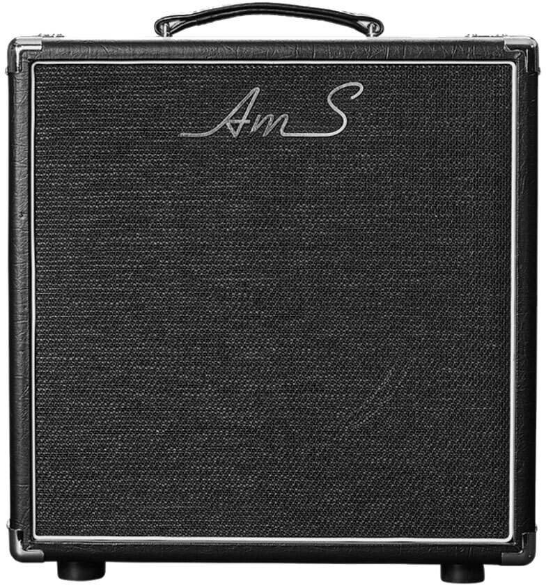 Ams Amplifiers Mini Guitar Cab 1x12 V30-ob Black - Elektrische gitaar speakerkast - Main picture