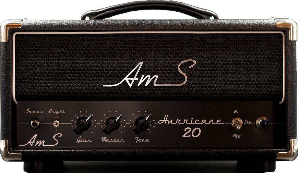 Ams Amplifiers Hurricane 20 Head 20w 6v6 + Mini Cab 1x12 V30-ob Black - Elektrische gitaar versterkerstack - Variation 1