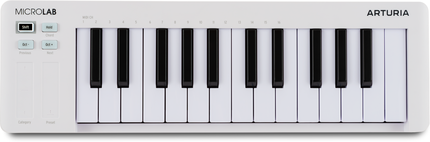 Arturia Microlab Mk3 Blanc - Masterkeyboard - Main picture