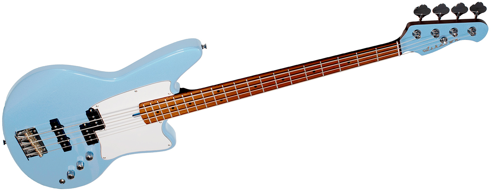 Ashdown The Saint Roasted Lh Gaucher Mn - Ice Blue - Solid body elektrische bas - Variation 1