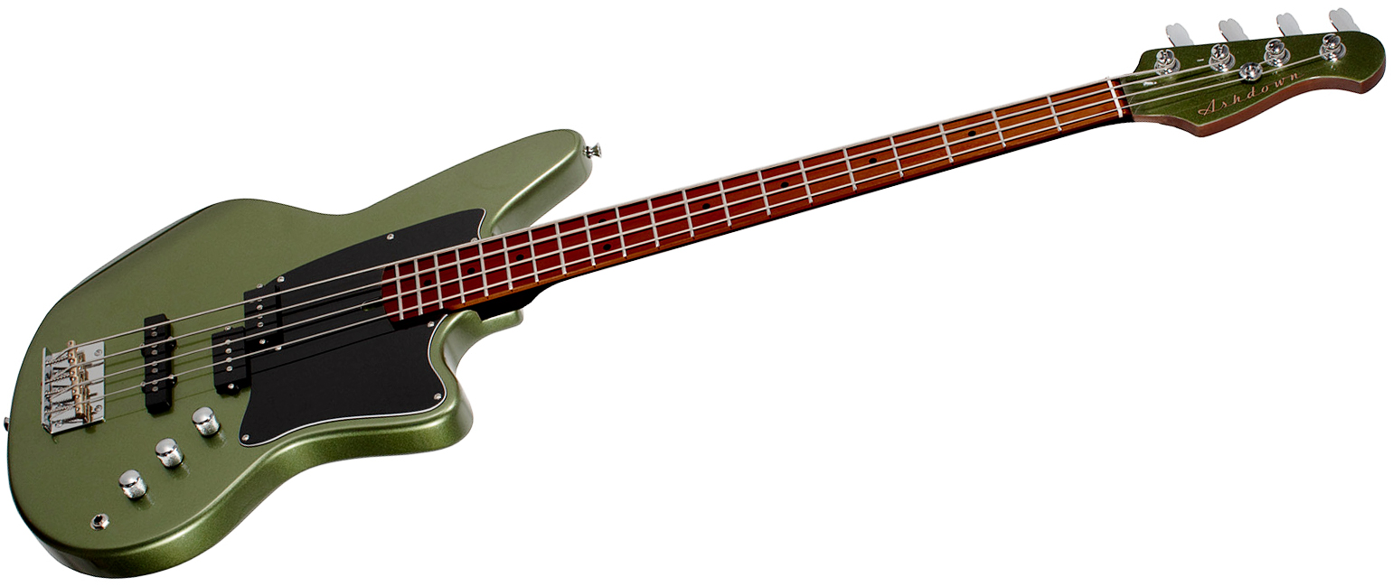 Ashdown The Saint Roasted Lh Gaucher Mn - Olive Green - Solid body elektrische bas - Variation 1