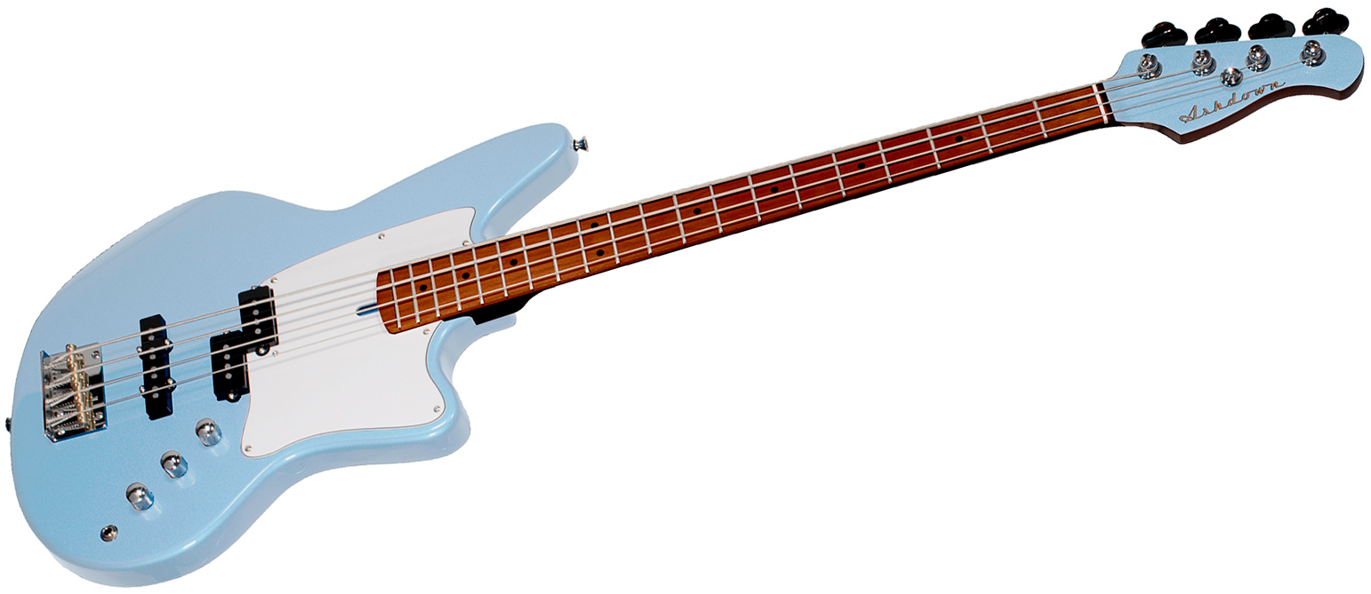 Ashdown The Saint Roasted Lh Gaucher Mn - Ice Blue - Solid body elektrische bas - Variation 2