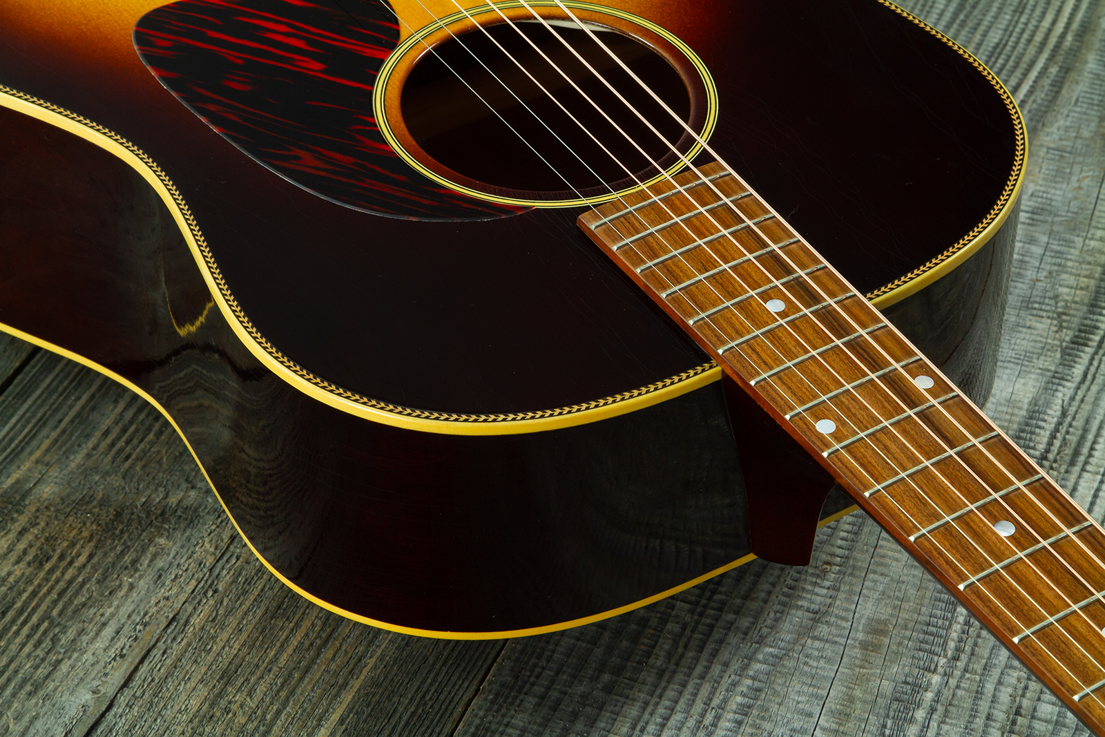 Atkin Custom Shop J43 Dreadnought Shsc Epicea Acajou Rw #4411 - Aged Sunburst - Folk gitaar - Variation 4