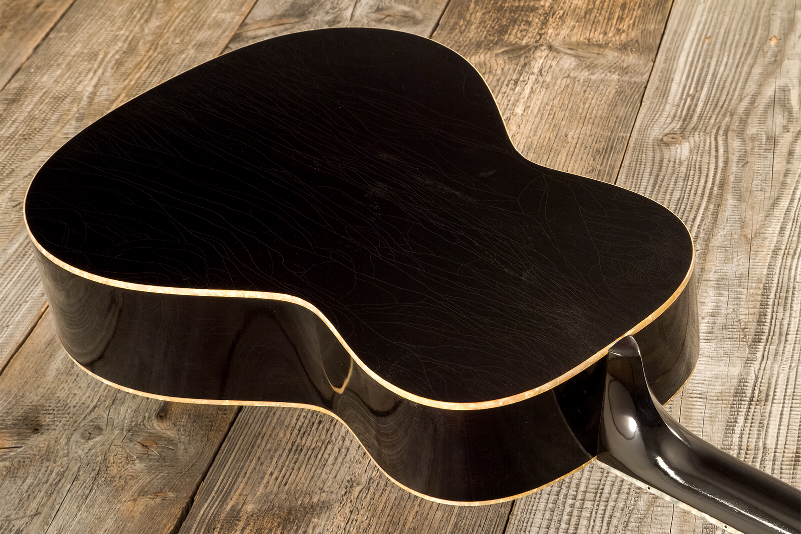 Atkin The Thirty Six Black Pearl Slope Shoulder Parlor Epicea Erable Eb #3856 - Black Pearl - Folk gitaar - Variation 7