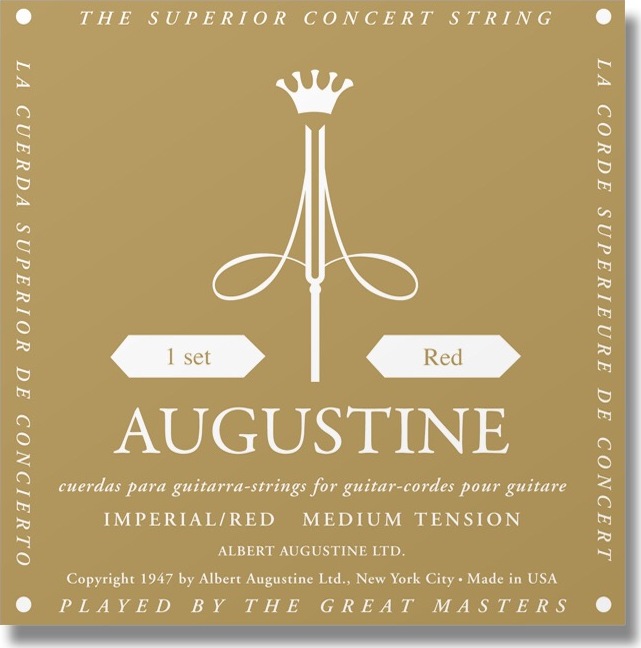 Augustine Jeu De 6 Cordes Guit. Classique Imperial Red Medium Tension - Nylonsnaren voor klassieke gitaar - Main picture