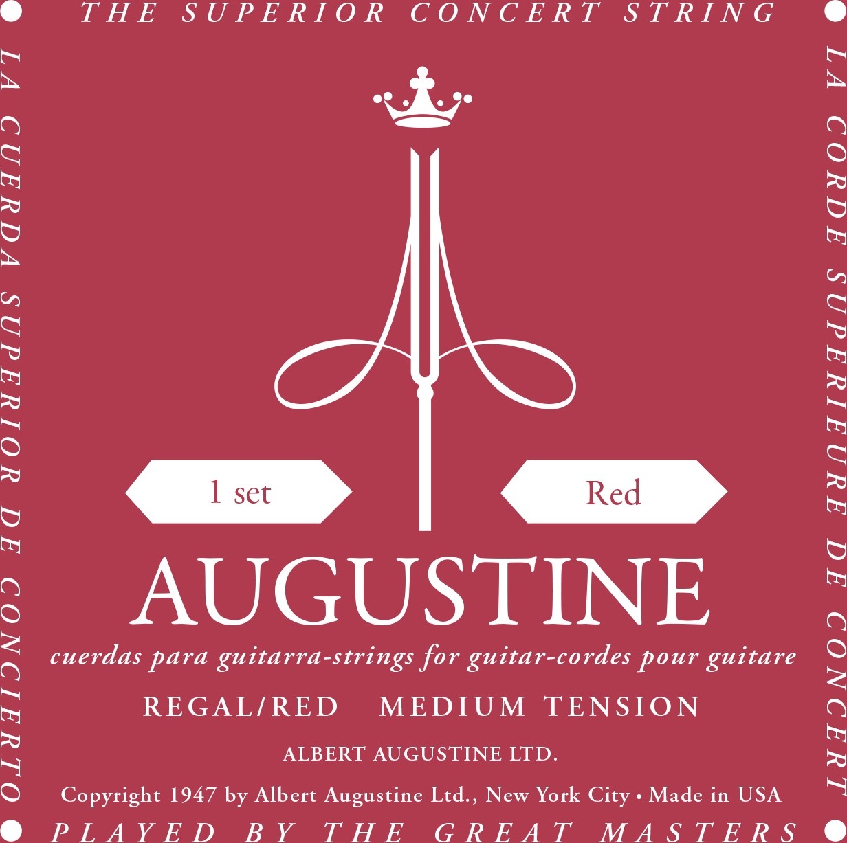 Augustine Jeu De 6 Cordes Regal Rouge Medium / Nylon Clair-file Argent - Nylonsnaren voor klassieke gitaar - Main picture