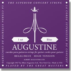 Nylonsnaren voor klassieke gitaar Augustine Regal High Blue / Nylon-Silver - Snarenset