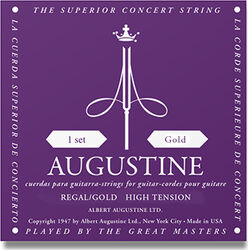 Nylonsnaren voor klassieke gitaar Augustine Regal High Gold / Nylon-Gold - Snarenset
