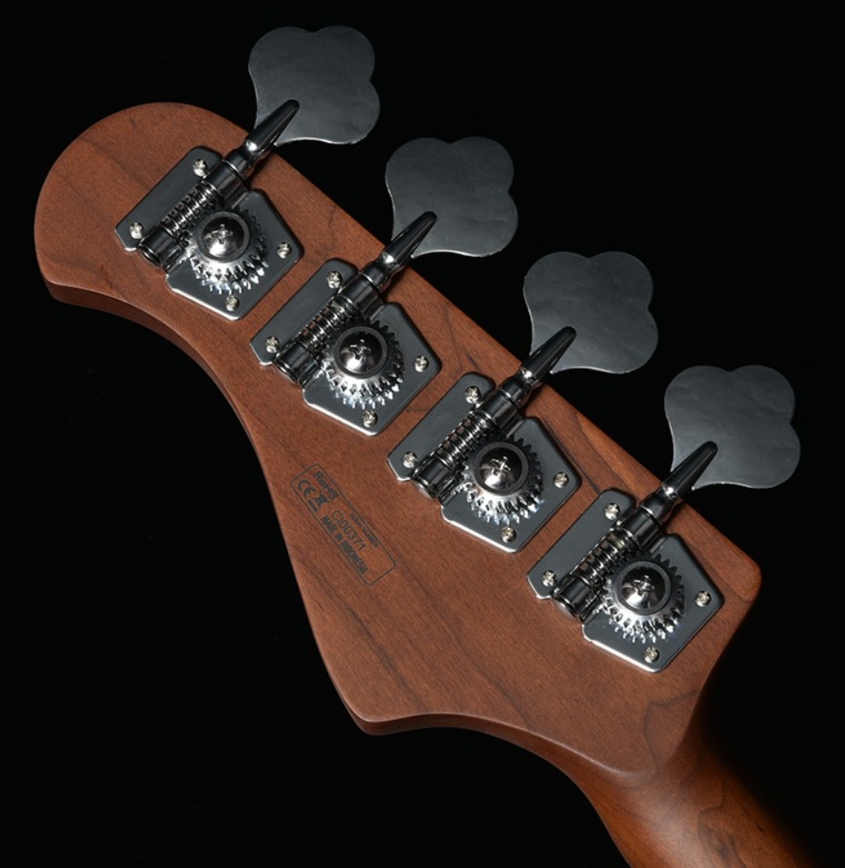 Bacchus Jt Wl4-qm Rsm/m Jap Tune Up Mn - Black Satin - Solid body elektrische bas - Variation 1