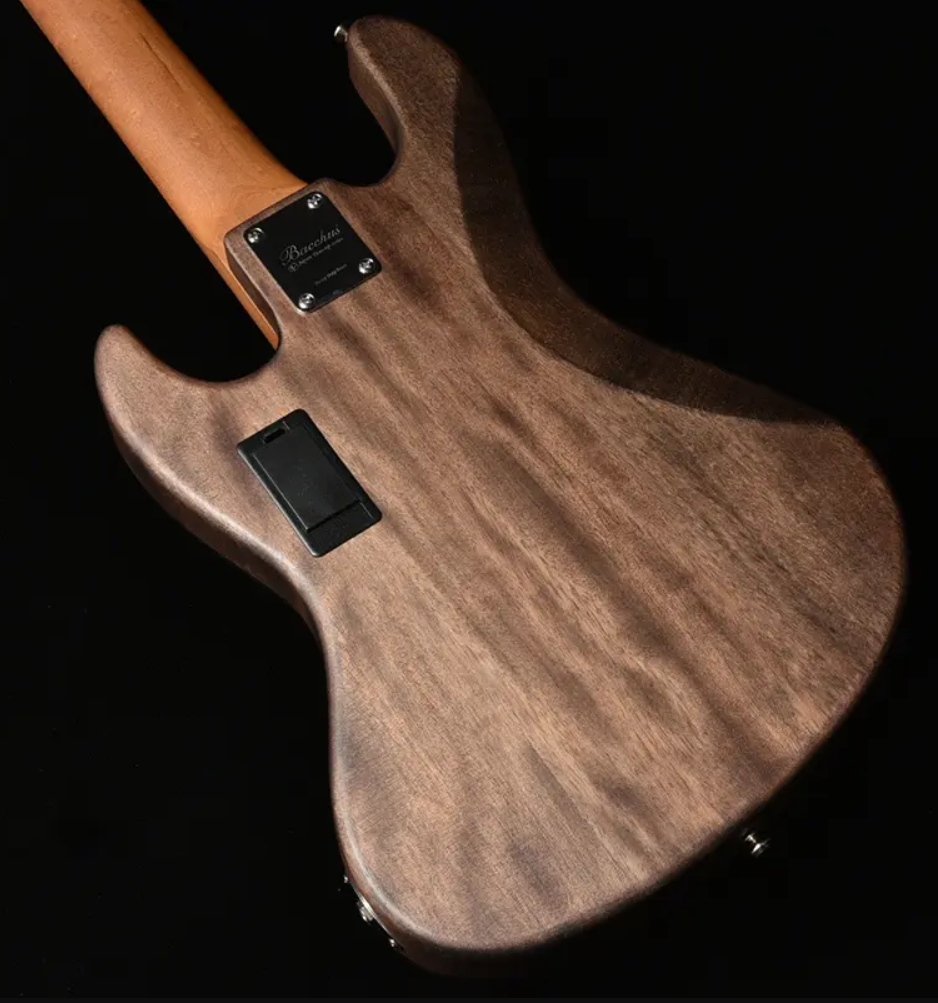 Bacchus Jt Wl5-qm-ac Rsm/m Jap Tune Up Active Mn - Brown Satin - Solid body elektrische bas - Variation 1