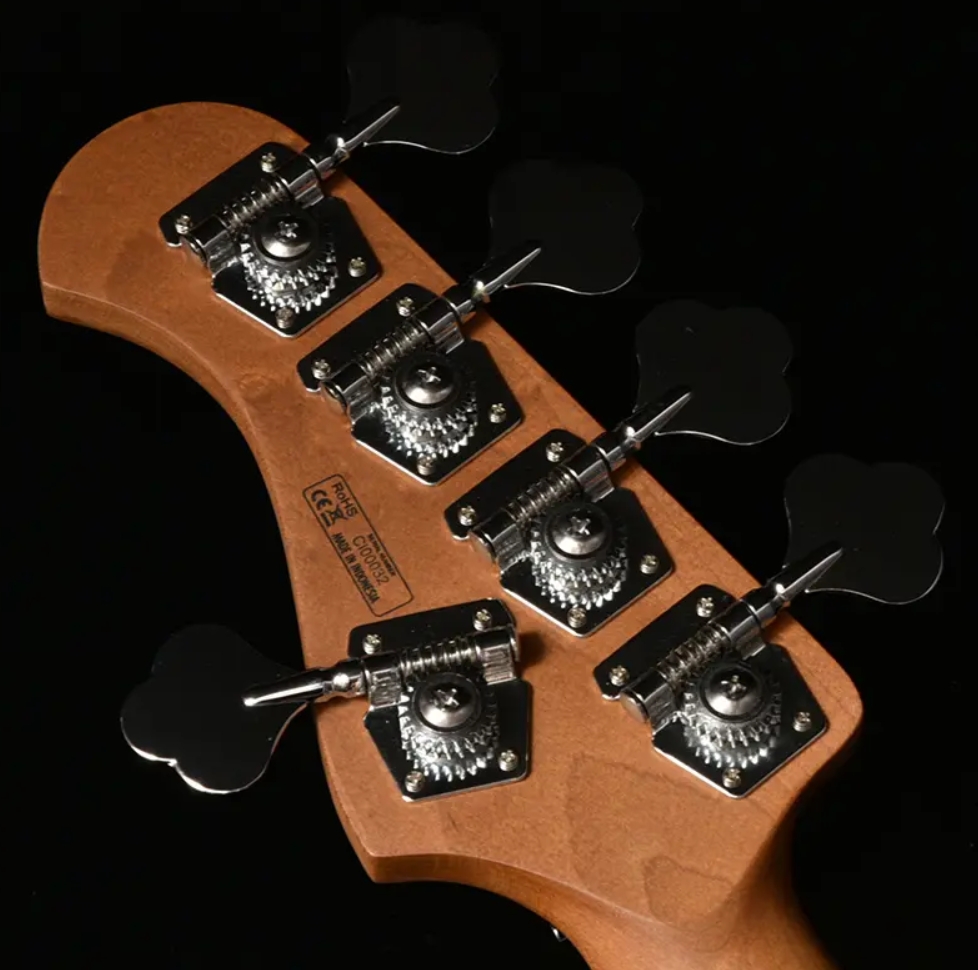 Bacchus Jt Wl5-qm-ac Rsm/m Jap Tune Up Active Mn - Red Satin - Solid body elektrische bas - Variation 1