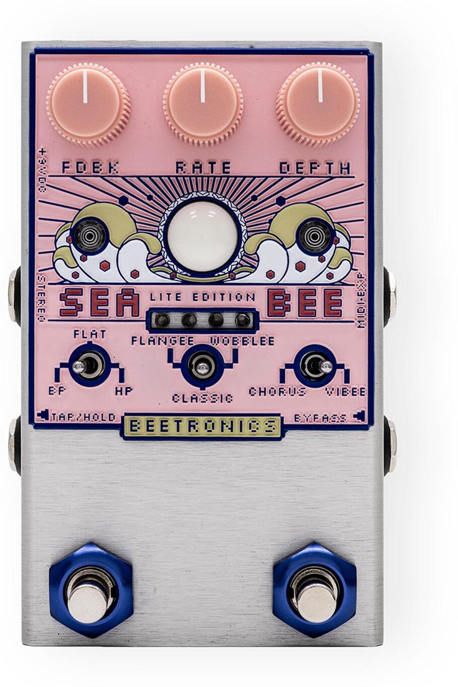 Beetronics Seabee Lite Pink Chorus - Modulation/chorus/flanger/phaser en tremolo effect pedaal - Main picture