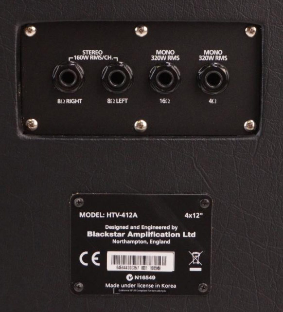 Blackstar Ht 412b Mkii Venue 320w 4x12 4/16 Ou 2x8-ohms Stereo Pan Droit - Elektrische gitaar speakerkast - Variation 2