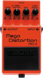 Overdrive/distortion/fuzz effectpedaal Boss MD-2 Mega Distorsion - Orange