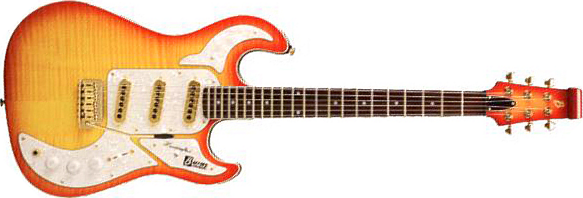 Burns Shadow Special Club Rw - Cherry Sunburst - Elektrische gitaar in Str-vorm - Main picture