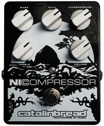 Compressor/sustain/noise gate effect pedaal Catalinbread Nicompressor - Silver On Black