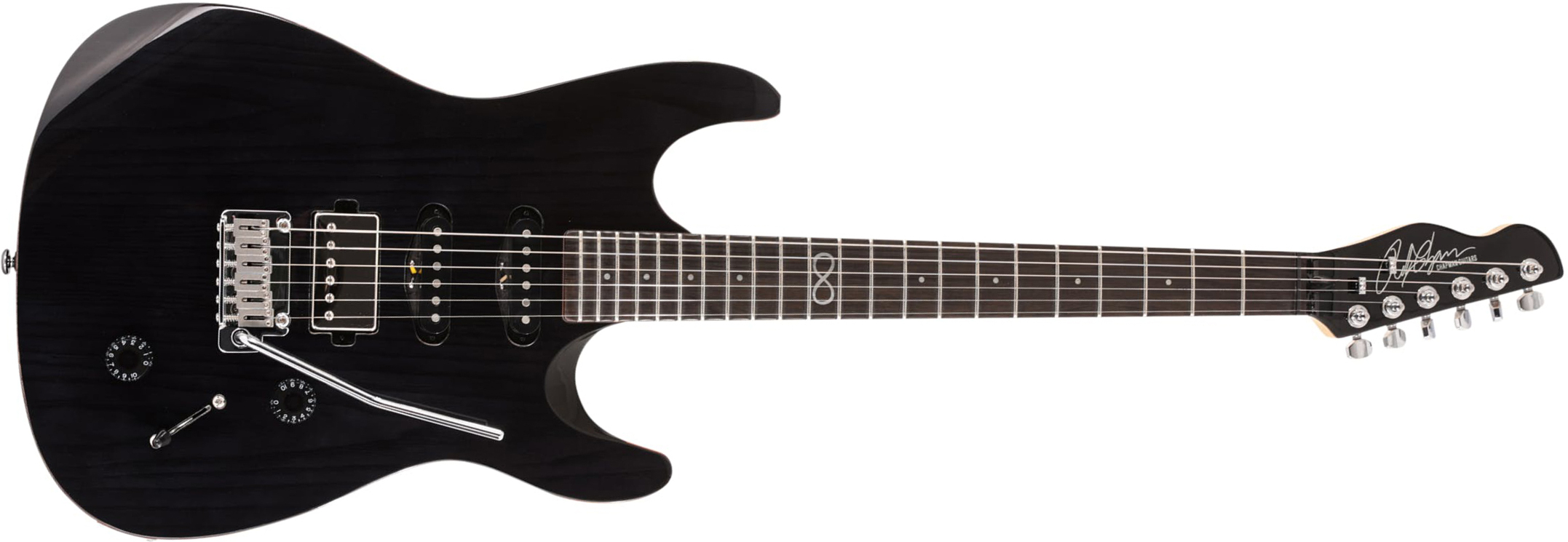 Chapman Guitars Ml1x 2022 Hss Trem Eb - Trans Black - Elektrische gitaar in Str-vorm - Main picture