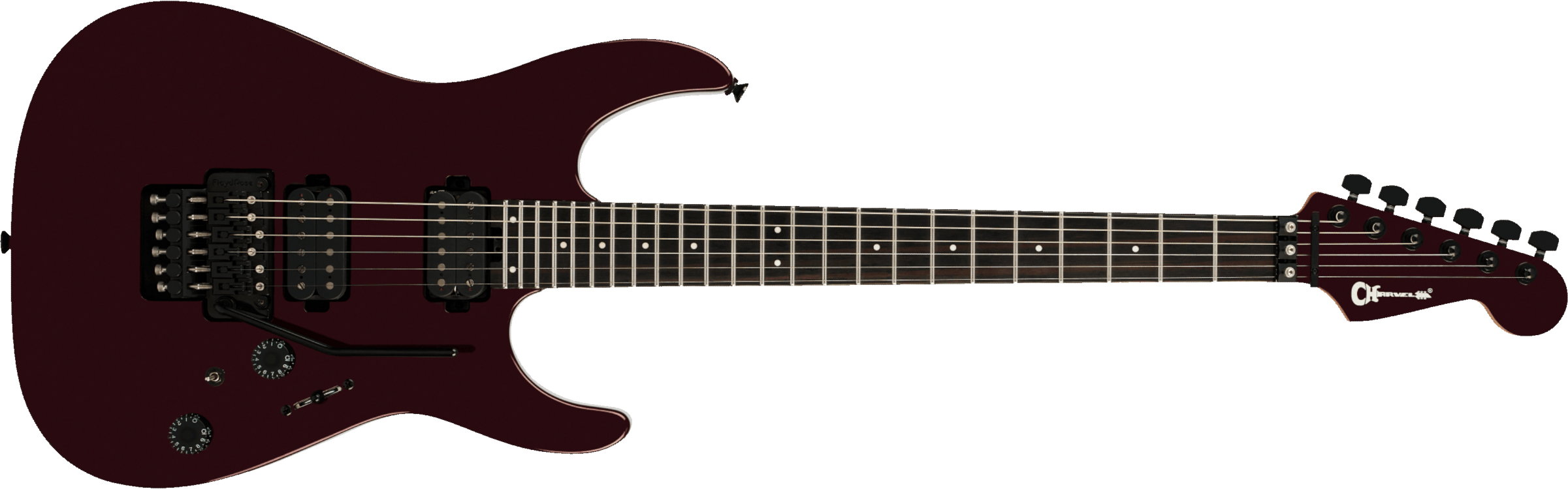 Charvel Dk24 Pro Mod Dinky Plus Hh Fr Eb - Crimson Eclipse - Elektrische gitaar in Strat vorm - Main picture