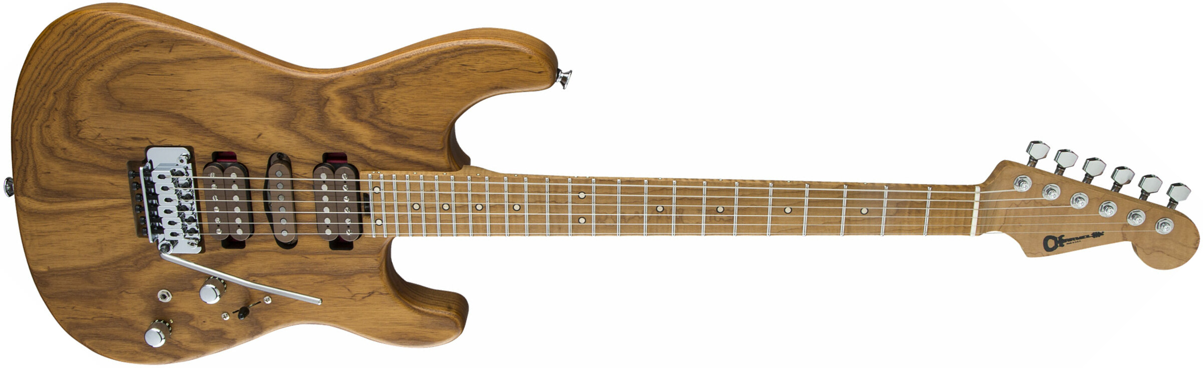 Charvel Guthrie Govan Hsh Caramelized Ash Signature Usa Trem Mn - Natural - Elektrische gitaar in Str-vorm - Main picture