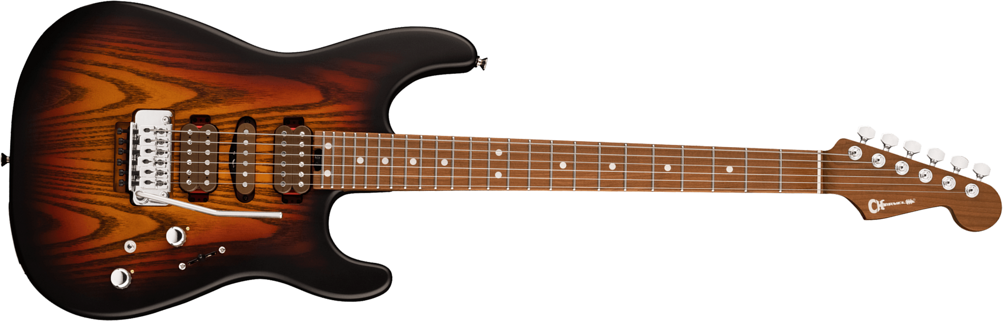 Charvel Guthrie Govan San Dimas Sd24 Cm Mj Jap Hsh Trem Mn - Three-tone Sunburst - Elektrische gitaar in Str-vorm - Main picture