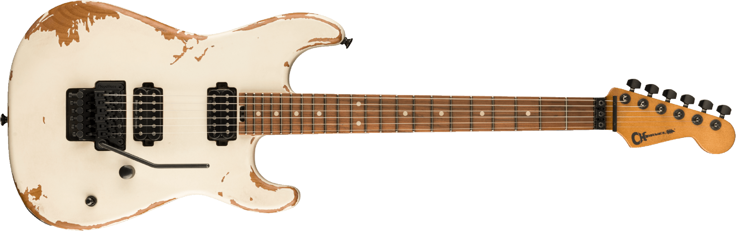 Charvel San Dimas Pro-mod Relic Style 1 Hh Fr E Pf - Weathered White - Elektrische gitaar in Str-vorm - Main picture