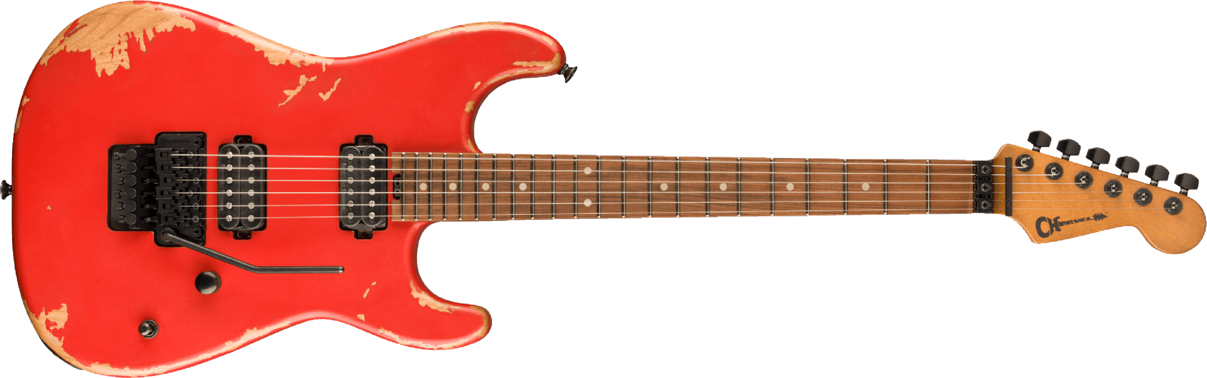 Charvel San Dimas Pro-mod Relic Style 1 Hh Fr E Pf - Weathered Orange - Elektrische gitaar in Str-vorm - Main picture