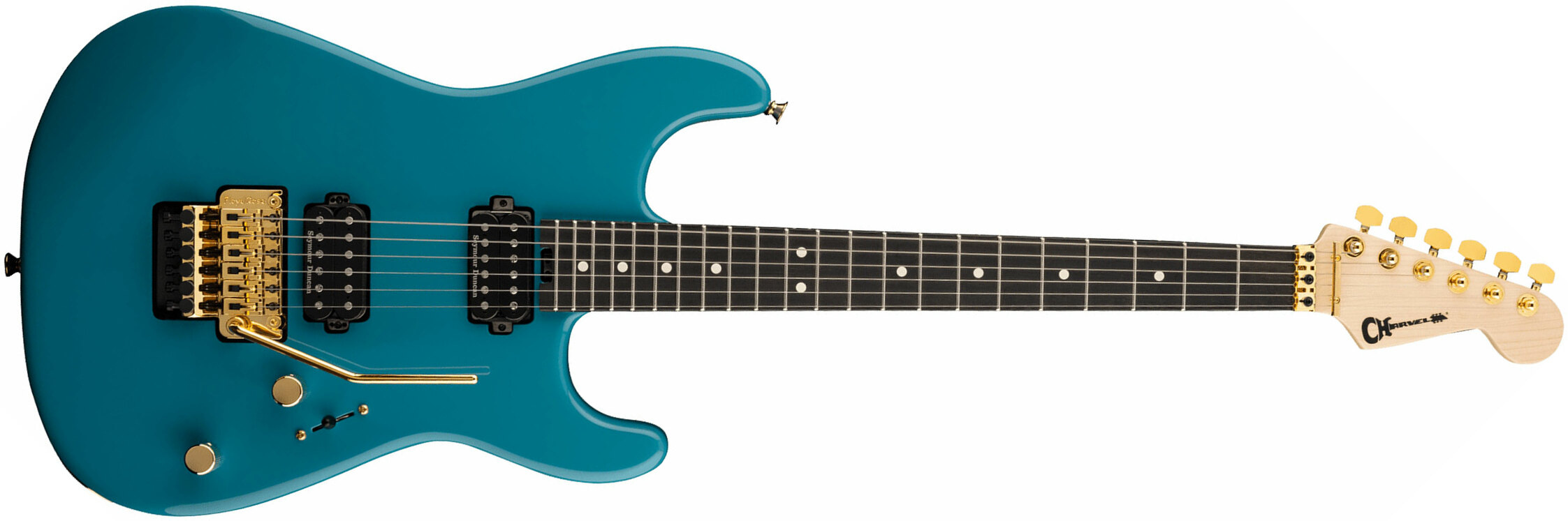 Charvel San Dimas Style 1 Hh Fr E Pro-mod Seymour Duncan Eb - Miami Blue - Elektrische gitaar in Str-vorm - Main picture