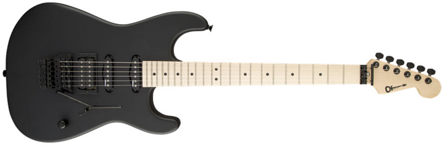 Charvel San Dimas Style 1 Hss Fr M Usa Select Dimarzio Fr Mn - Pitch Black - Elektrische gitaar in Str-vorm - Main picture