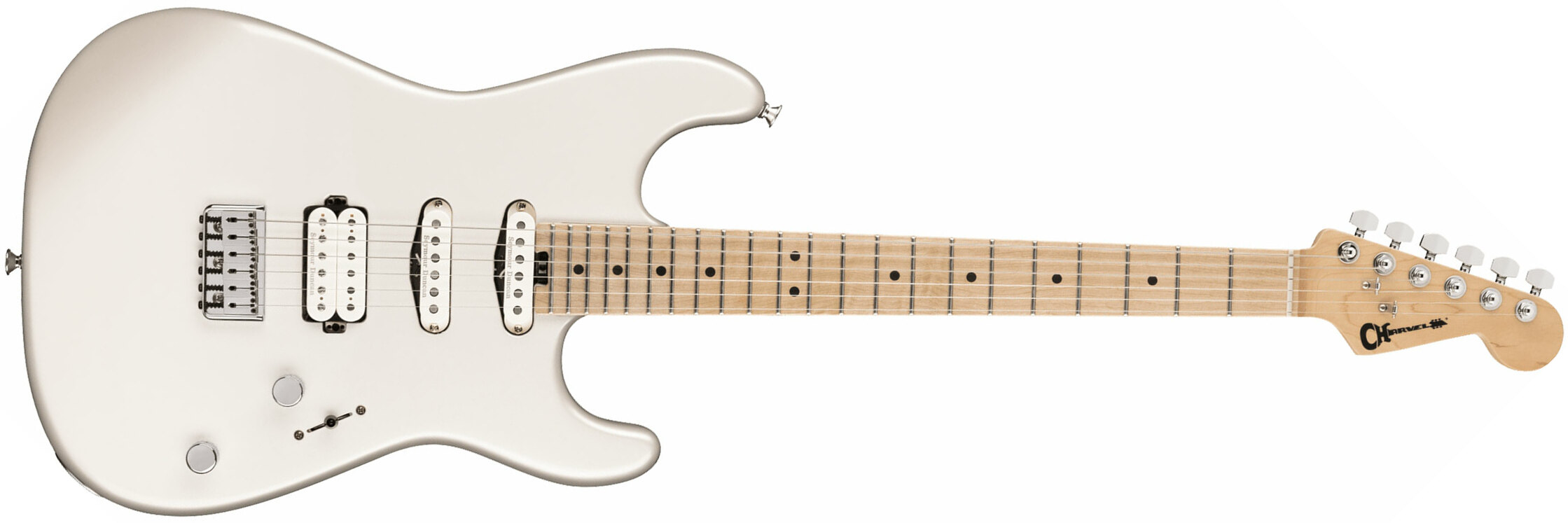 Charvel San Dimas Style 1 Hss Ht M Pro-mod Seymour Duncan Mn - Platinum Pearl - Elektrische gitaar in Str-vorm - Main picture