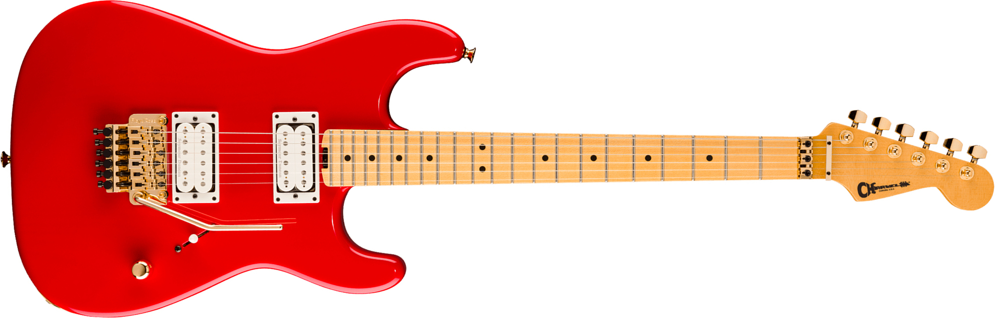 Charvel San Dimas Style 1 Sd1 Hh Fr American Neo Classic 2h Seymour Duncan Fr Mn - Racing Red - Elektrische gitaar in Strat vorm - Main picture