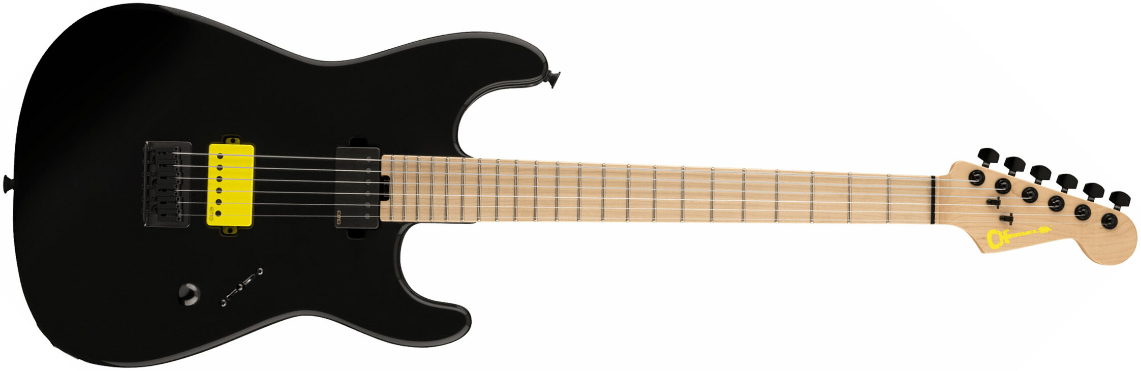 Charvel Sean Long San Dimas Style 1 Pro-mod Signature 2h Emg Ht Mn - Gloss Black - Elektrische gitaar in Str-vorm - Main picture