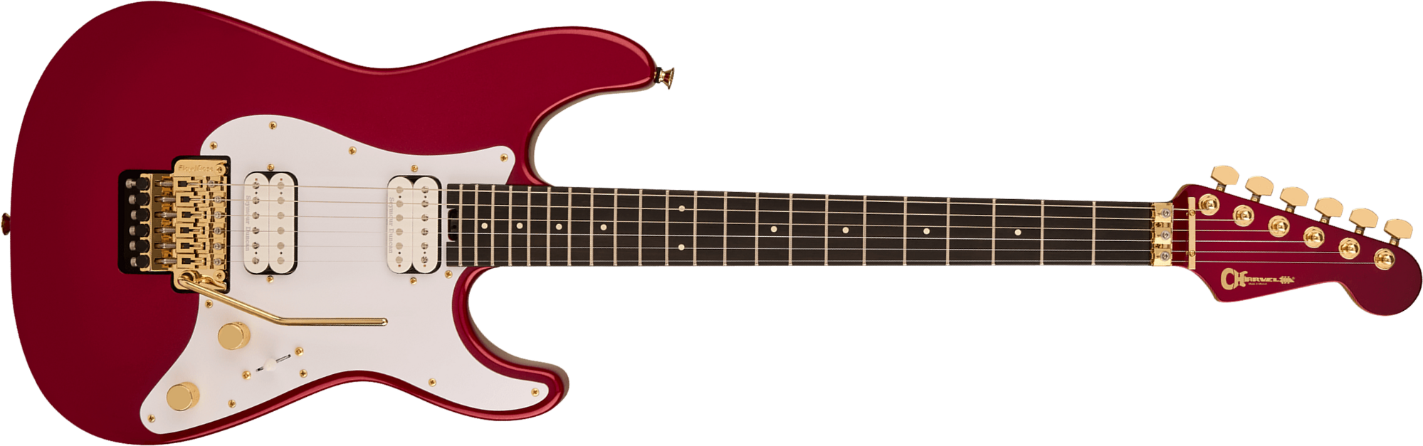 Charvel So-cal Sc1 Style 1 Hh Fr Pro-mod 2h Seymour Duncan Eb - Candy Apple Red - Elektrische gitaar in Strat vorm - Main picture