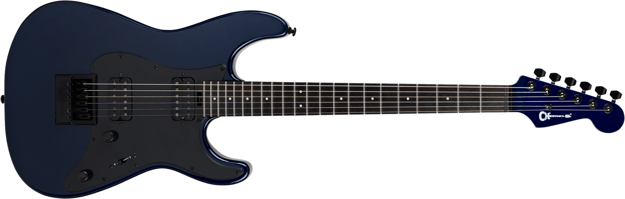 Charvel So-cal Style 1 Evtn6 Pro-mod Plus 2h Seymour Duncan Ht Eb - Midnight Blue - Elektrische gitaar in Str-vorm - Main picture