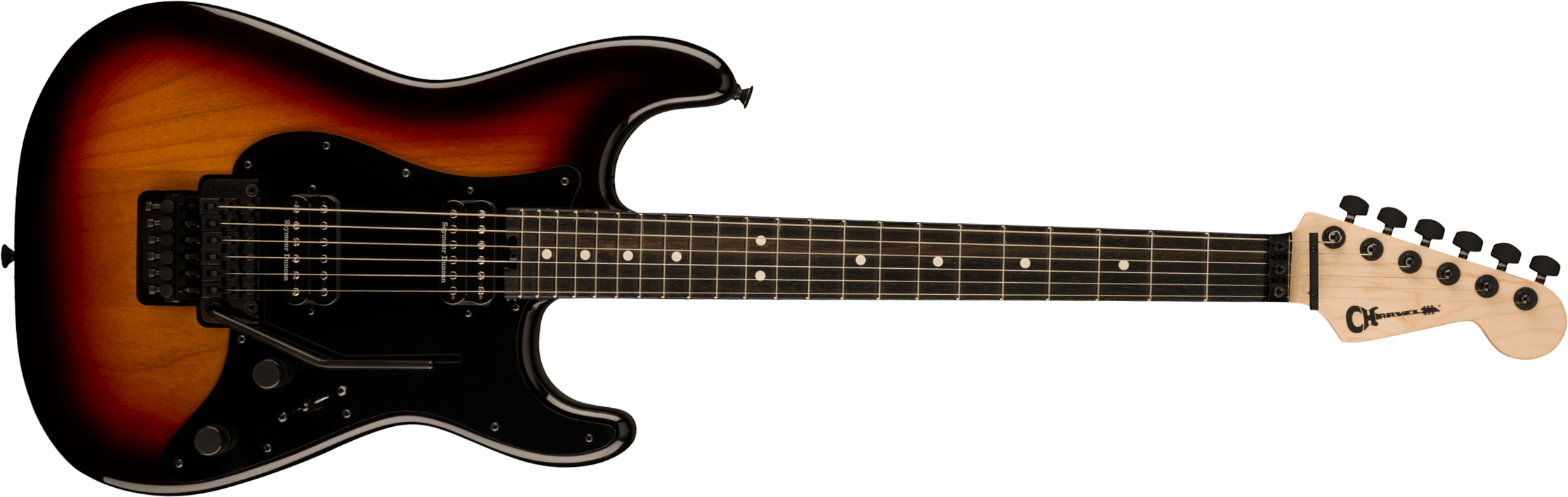 Charvel So-cal Style 1 Hh Fr E Pro-mod 2h Seymour Duncan Eb - Three-tone Sunburst - Elektrische gitaar in Str-vorm - Main picture