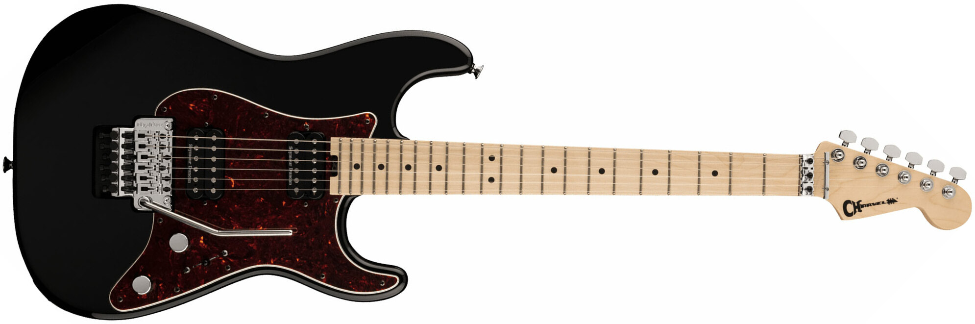 Charvel So-cal Style 1 Hh Fr M Pro-mod 2h Seymour Duncan Mn - Gamera Black - Elektrische gitaar in Str-vorm - Main picture