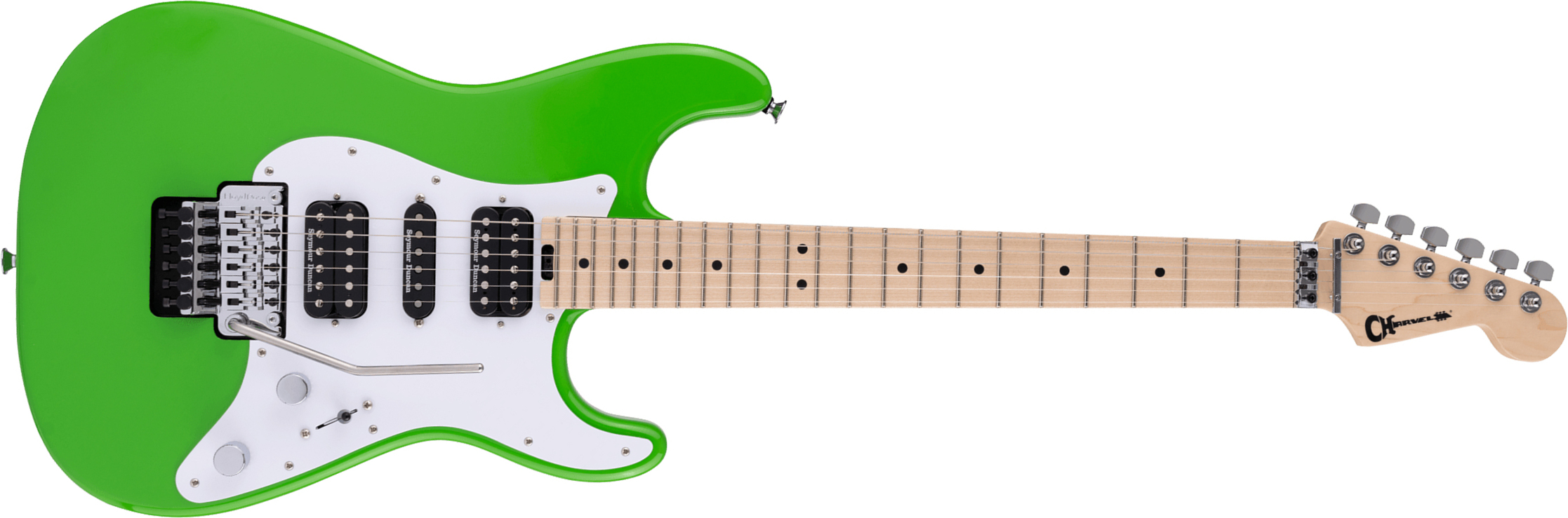 Charvel So-cal Style 1 Hsh  Fr M Pro-mod Seymour Duncan Mn - Slime Green - Elektrische gitaar in Str-vorm - Main picture