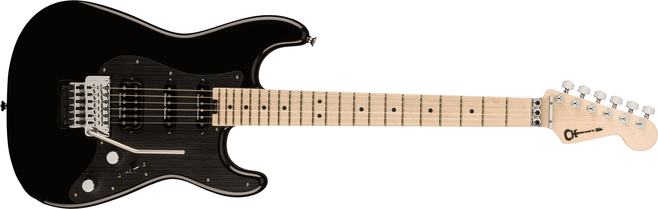 Charvel So-cal Style 1 Hss Fr M Pro-mod Seymour Duncan Mn - Gloss Black - Elektrische gitaar in Str-vorm - Main picture