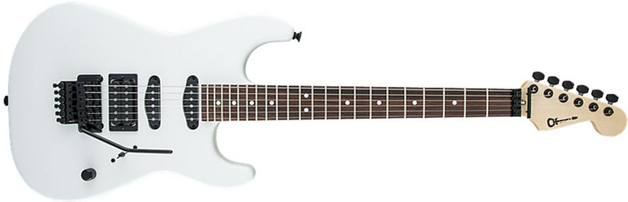Charvel Usa Select San Dimas Style 1 Hss Fr Rw - Snow Blind Satin - Elektrische gitaar in Str-vorm - Main picture