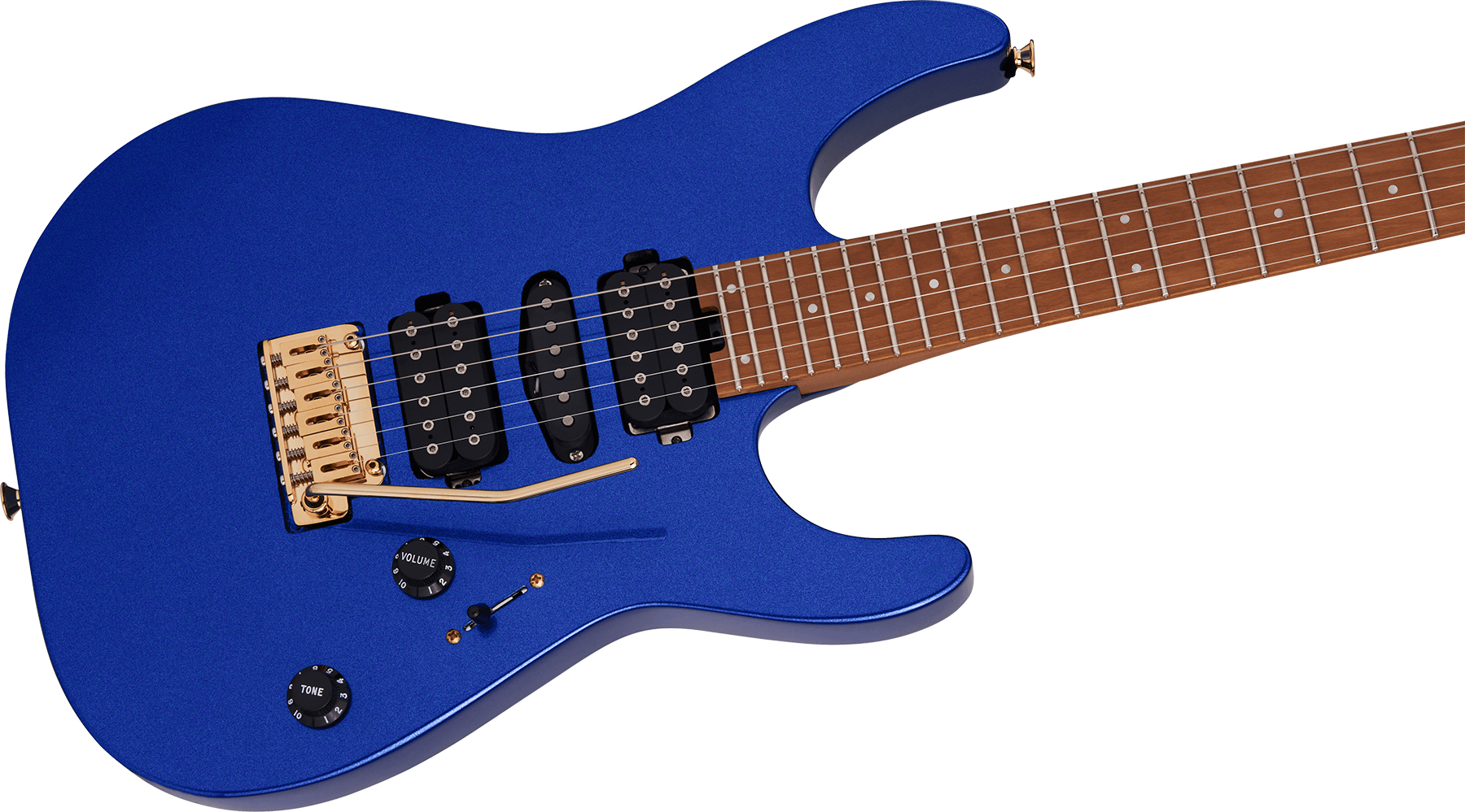 Charvel Dinky Dk24 Hsh 2pt Cm Pro-mod Seymour Duncan Trem Mn - Mystic Blue - Elektrische gitaar in Str-vorm - Variation 2