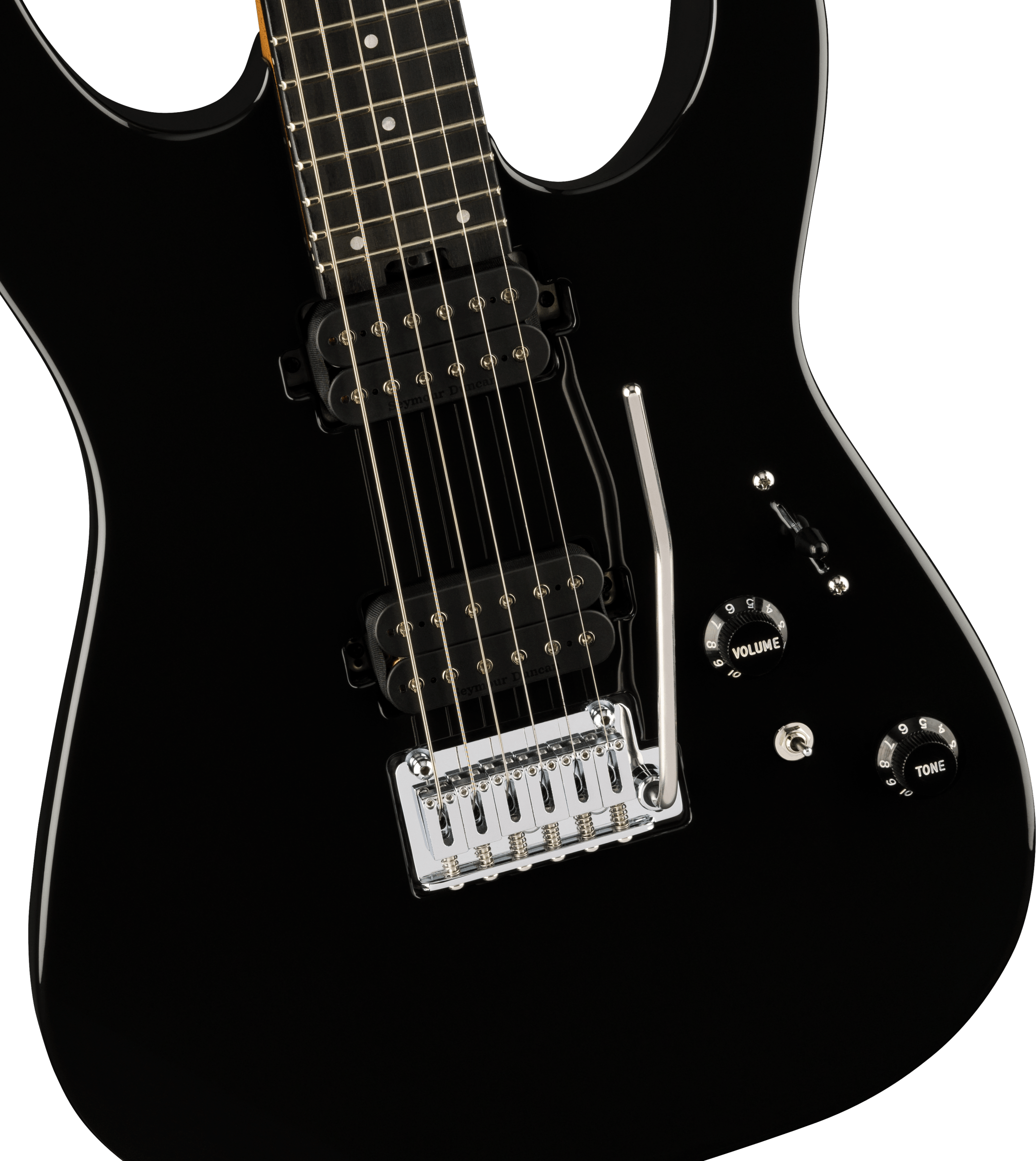 Charvel Dk24 Pro-mod 2pt Hh Eb - Gloss Black - Elektrische gitaar in Str-vorm - Variation 2