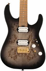 Elektrische gitaar in str-vorm Charvel Pro-Mod DK24 HH 2PT CM Poplar Burl - Transparent black burst