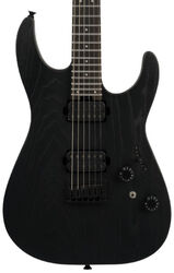 Elektrische gitaar in strat vorm Charvel DK24 Pro Mod Dinky Plus - Black Ash