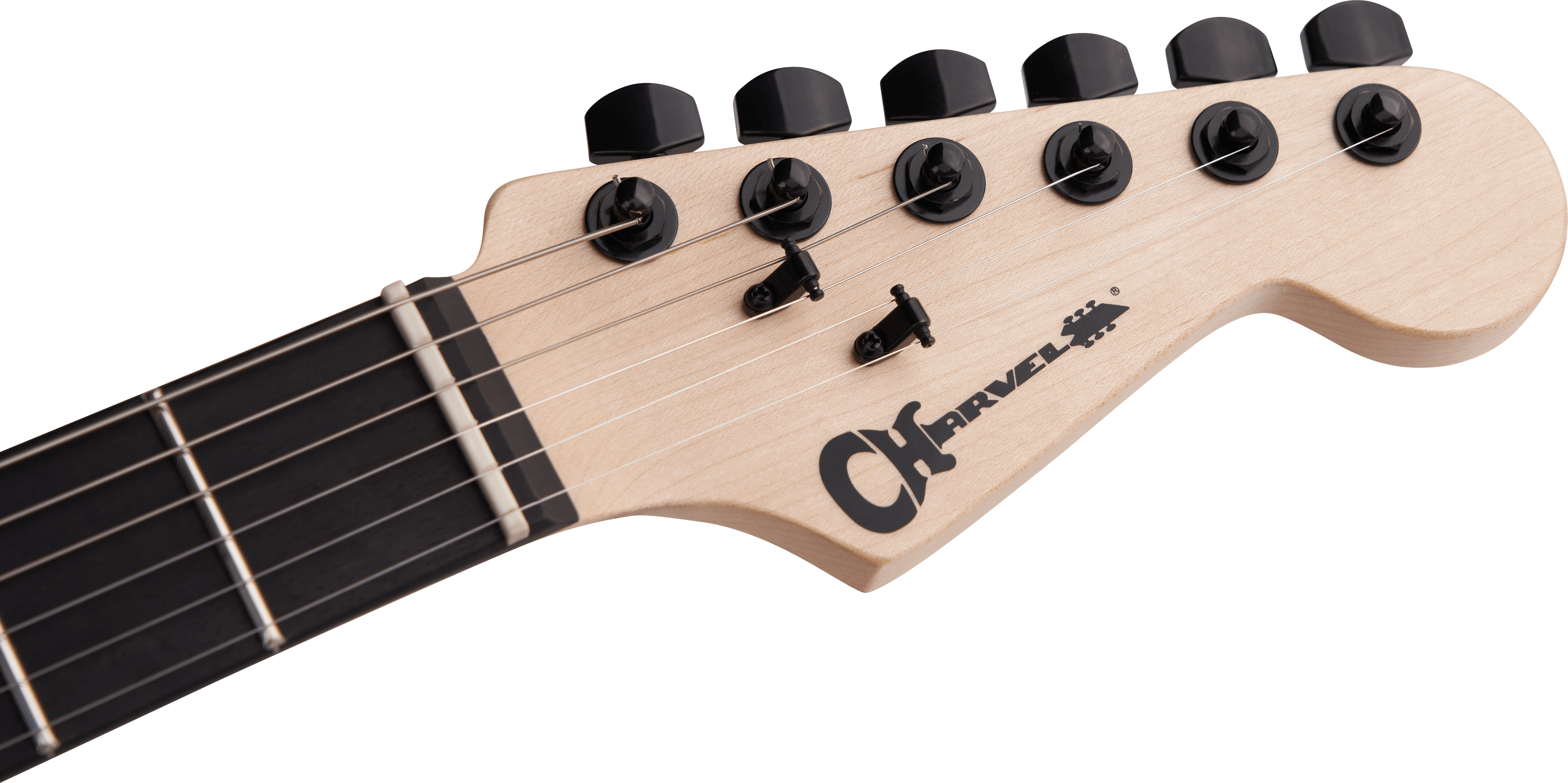 Charvel Dinky Dk24 Hh Ht E Pro-mod 2h Seymour Duncan Eb - Satin Black - Elektrische gitaar in Str-vorm - Variation 3
